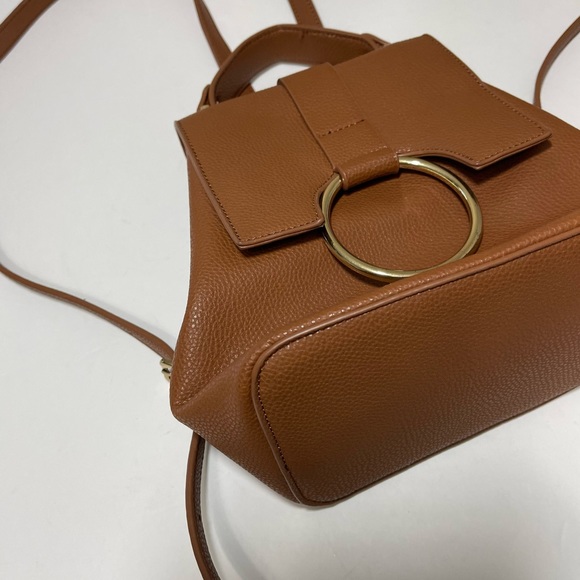 Faux Leather O-Ring Mini Backpack - Picture 3 of 12
